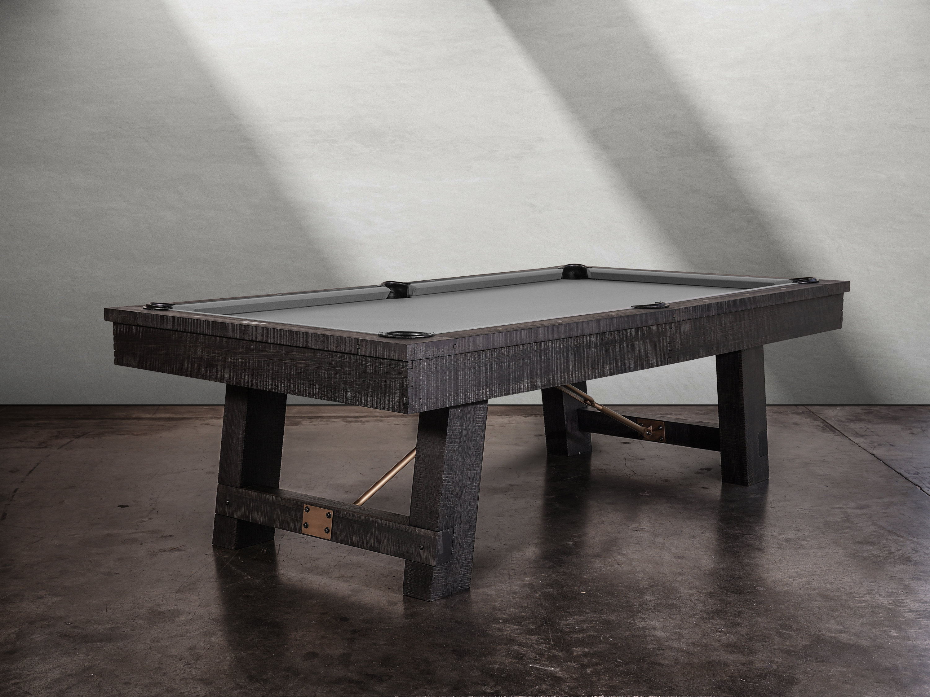 Plank & Hide Isaac Slate Pool Table With Dining Top Professional